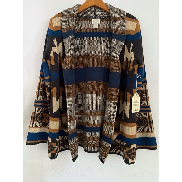 Telluride Clothing Company Sweaters - Telluride Clothing Company Open Sweater Cardigan Women M Aztec Southwestern NWT